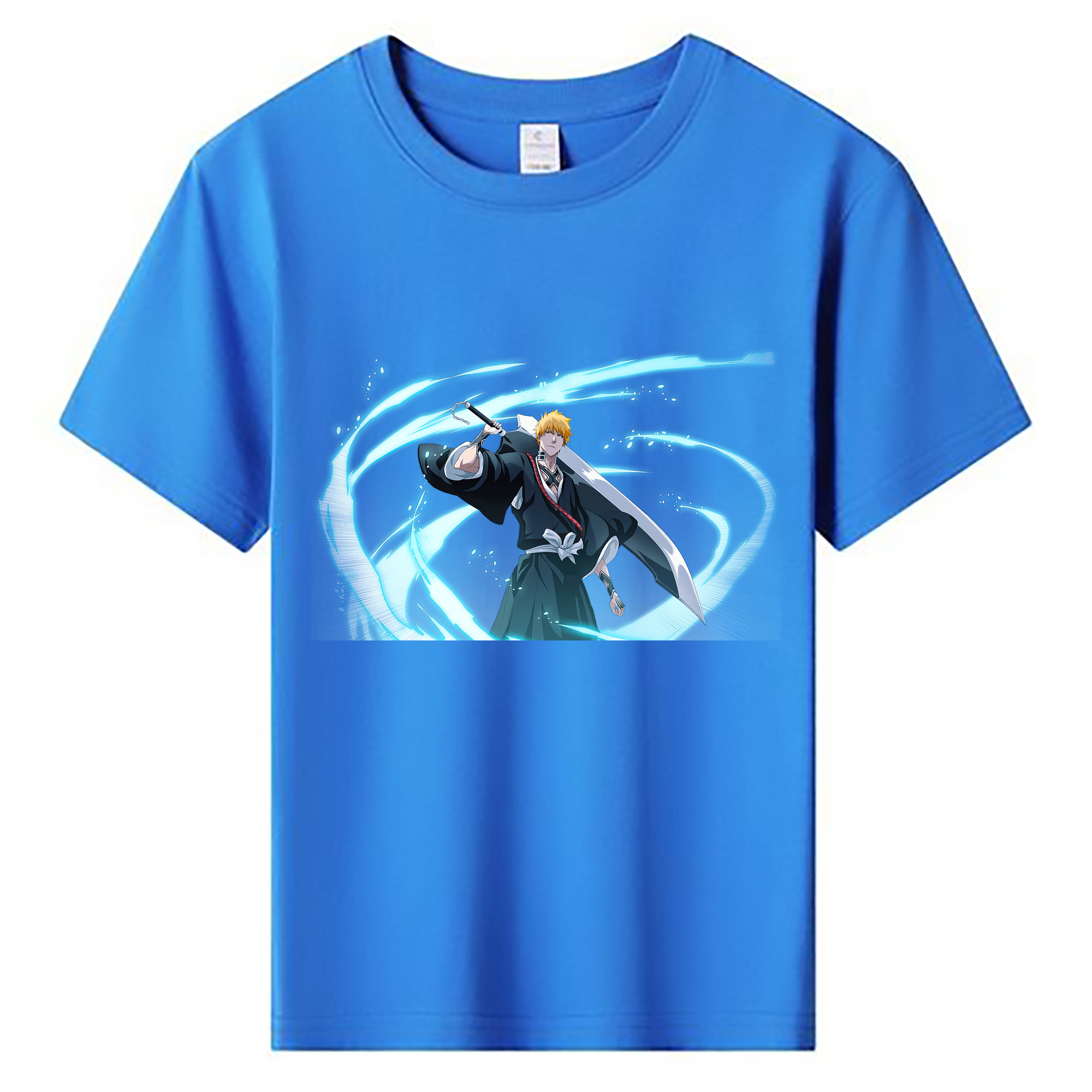 （画像用） ブリーチ 黒崎一護（くろさき いちご）BLEACH Kurosaki Ichigo 綿100％キッズTシャツ（フロントプリント）